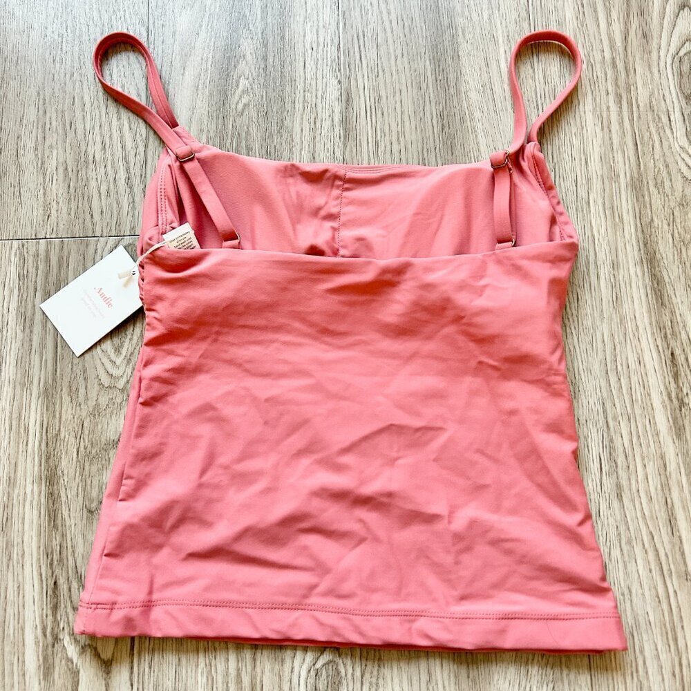Andie The Longline Tank Tankini Swim Top in Punch Pink Size S NWT - Picture 4 of 4